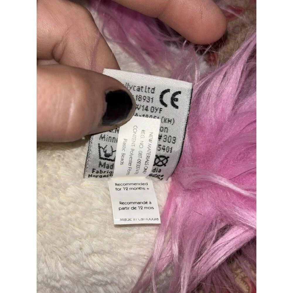 Jellycat Ursula White Baby Unicorn Plush Pink Mane Soft Stuffed Animal Toy Gift